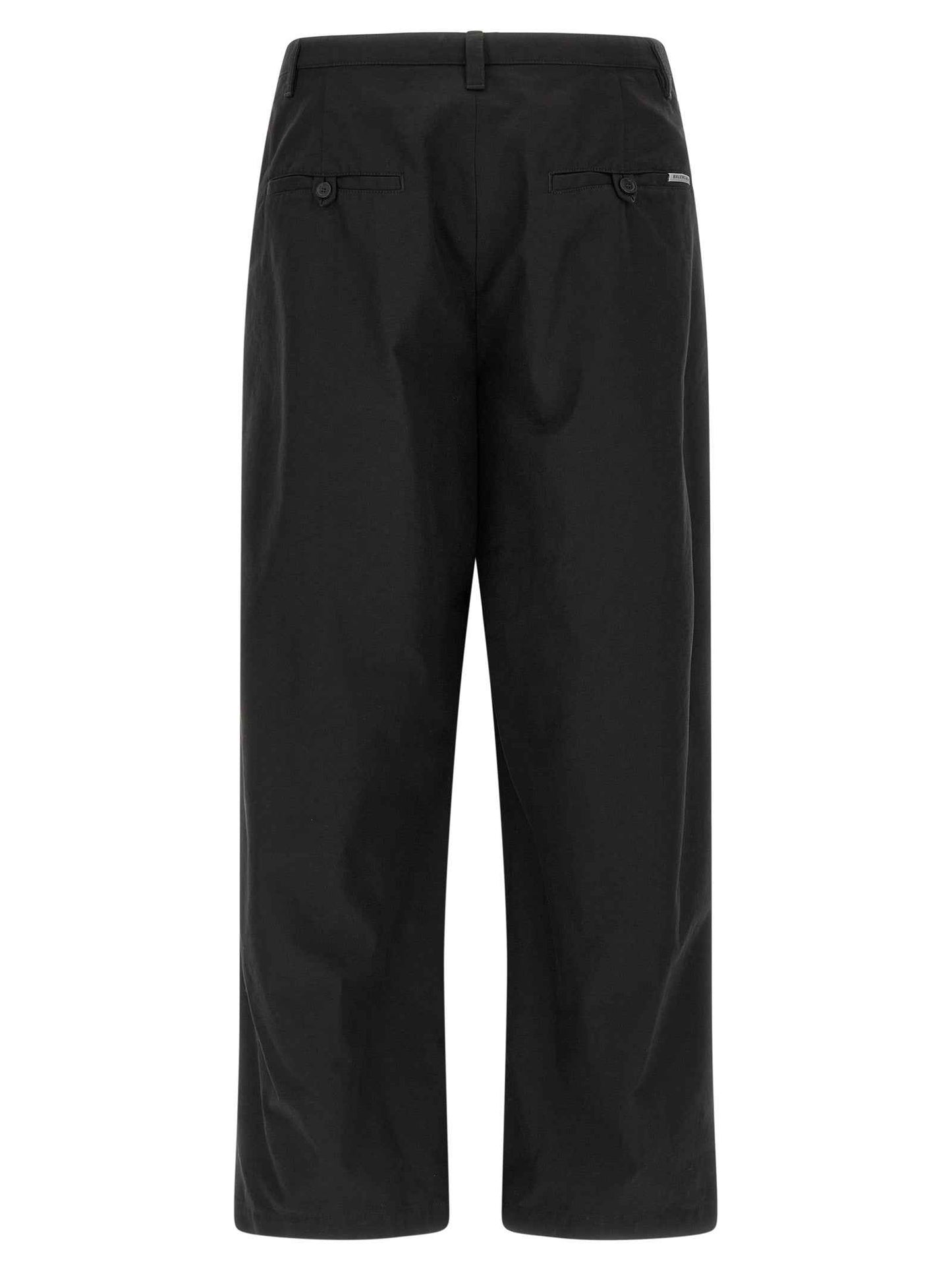 Black Cotton Chino Pants