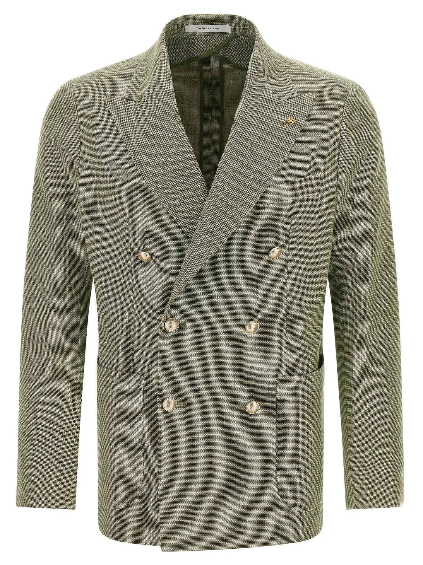 Bicolor Linen Blazer