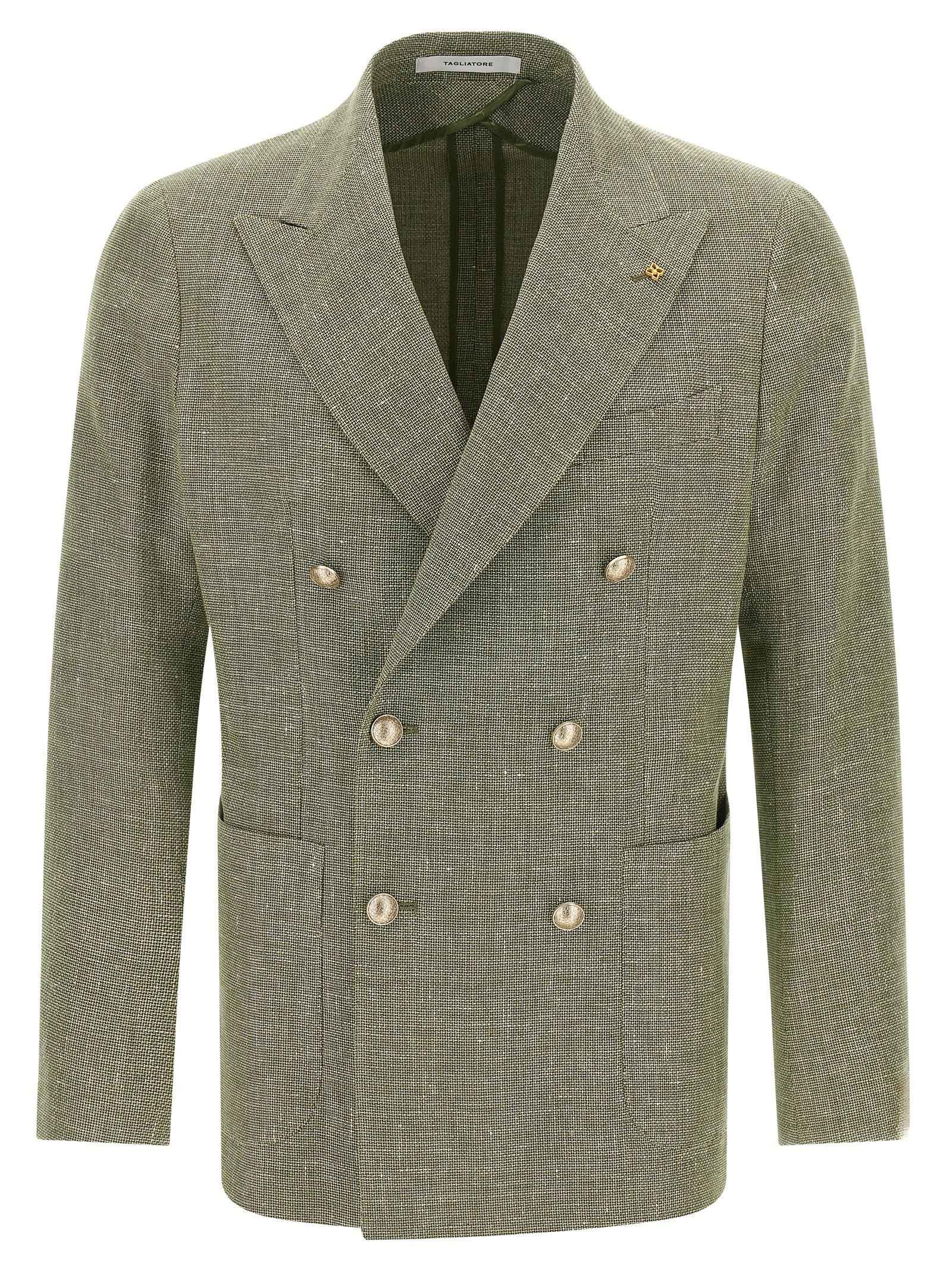 Bicolor Linen Blazer