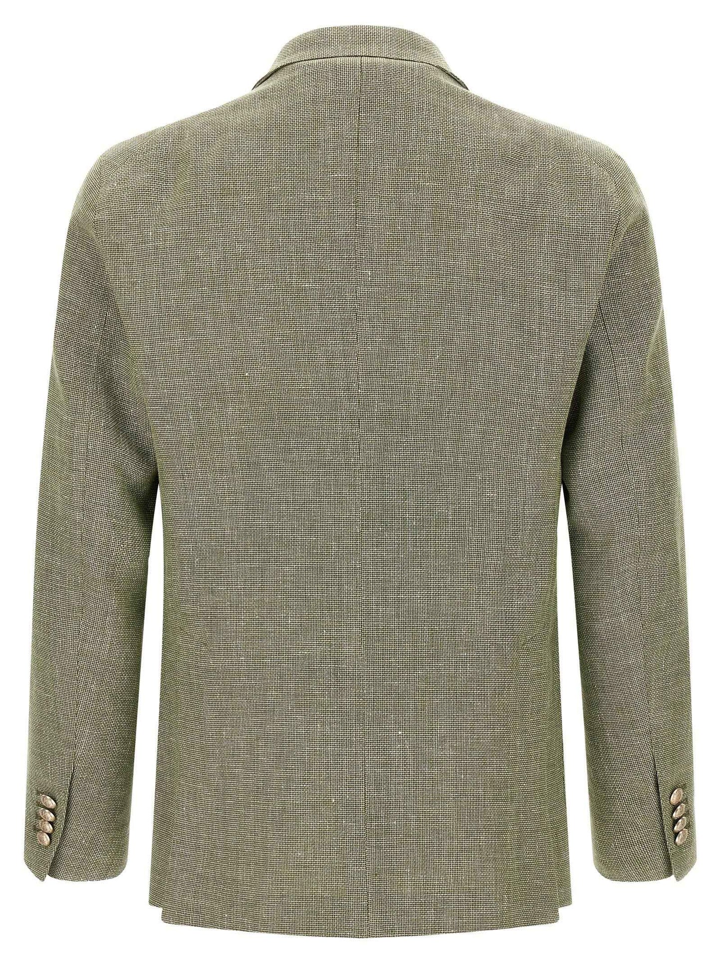 Bicolor Linen Blazer