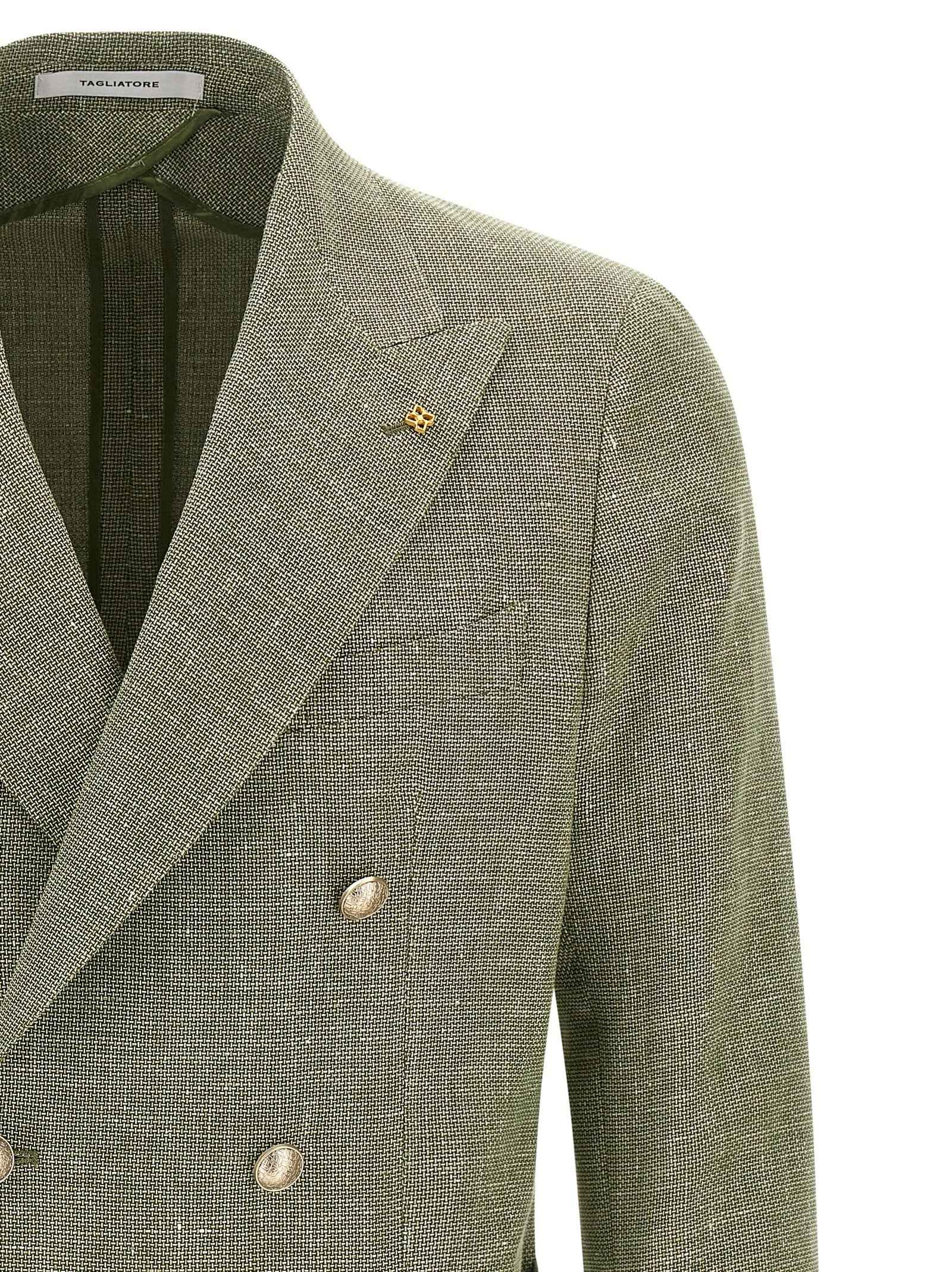 Bicolor Linen Blazer
