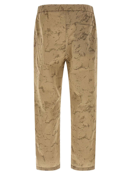 Beige Polyamide Casual Pants