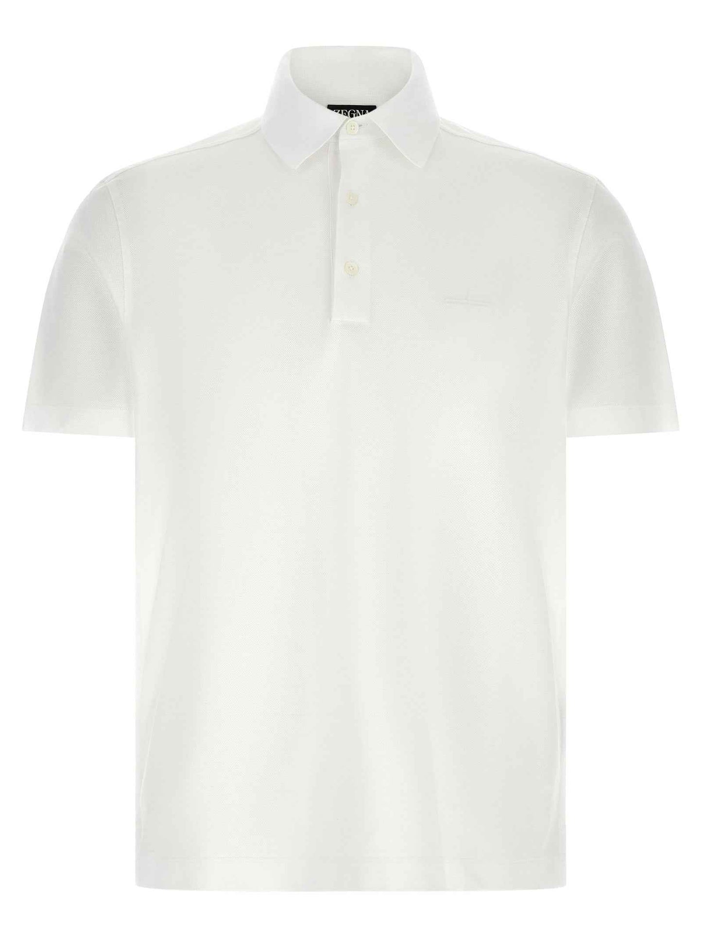 White Cotton Polo Shirt