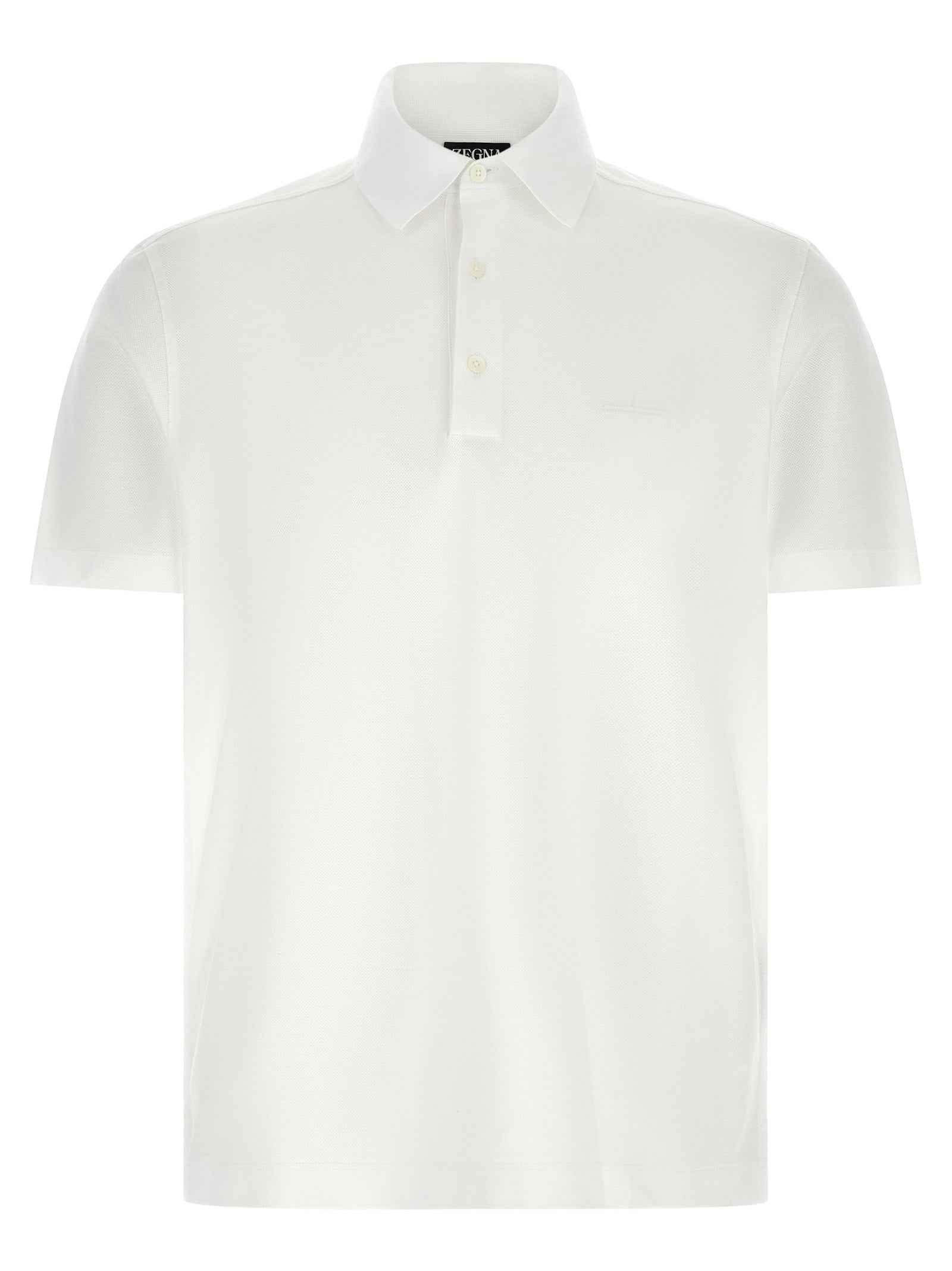 White Cotton Polo Shirt