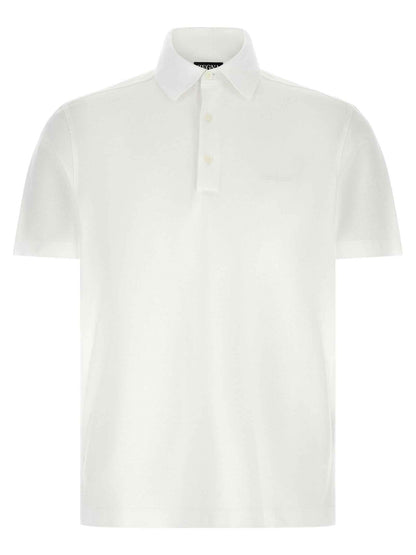 White Cotton Polo Shirt