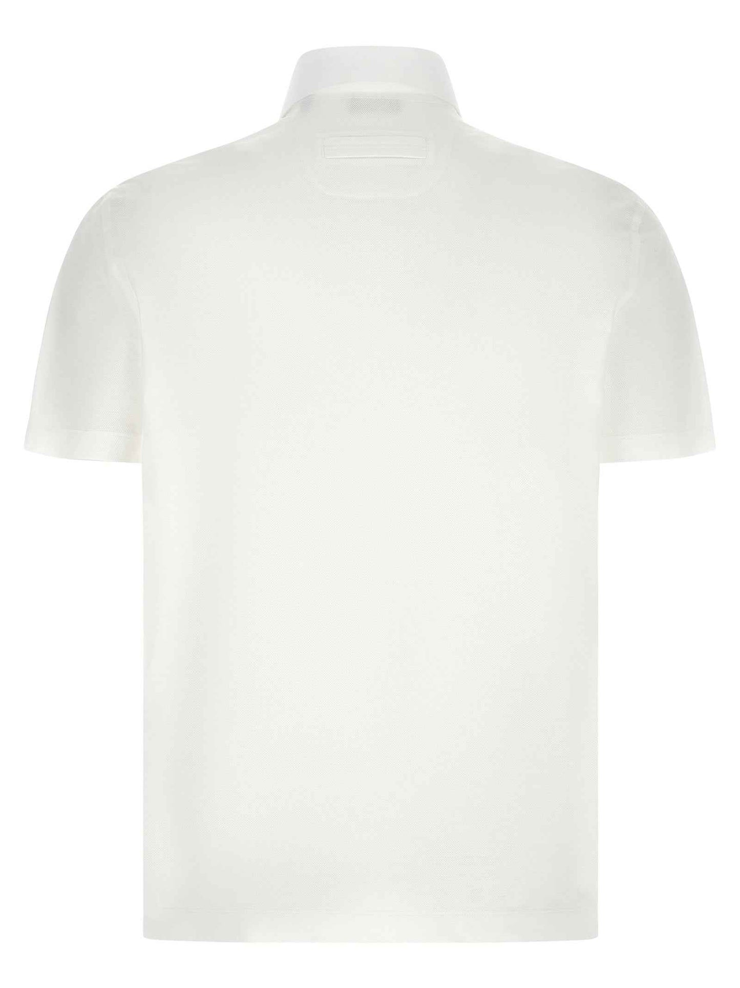 White Cotton Polo Shirt