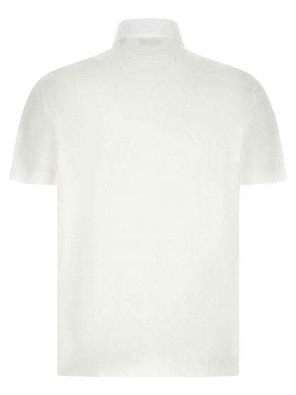 White Cotton Polo Shirt