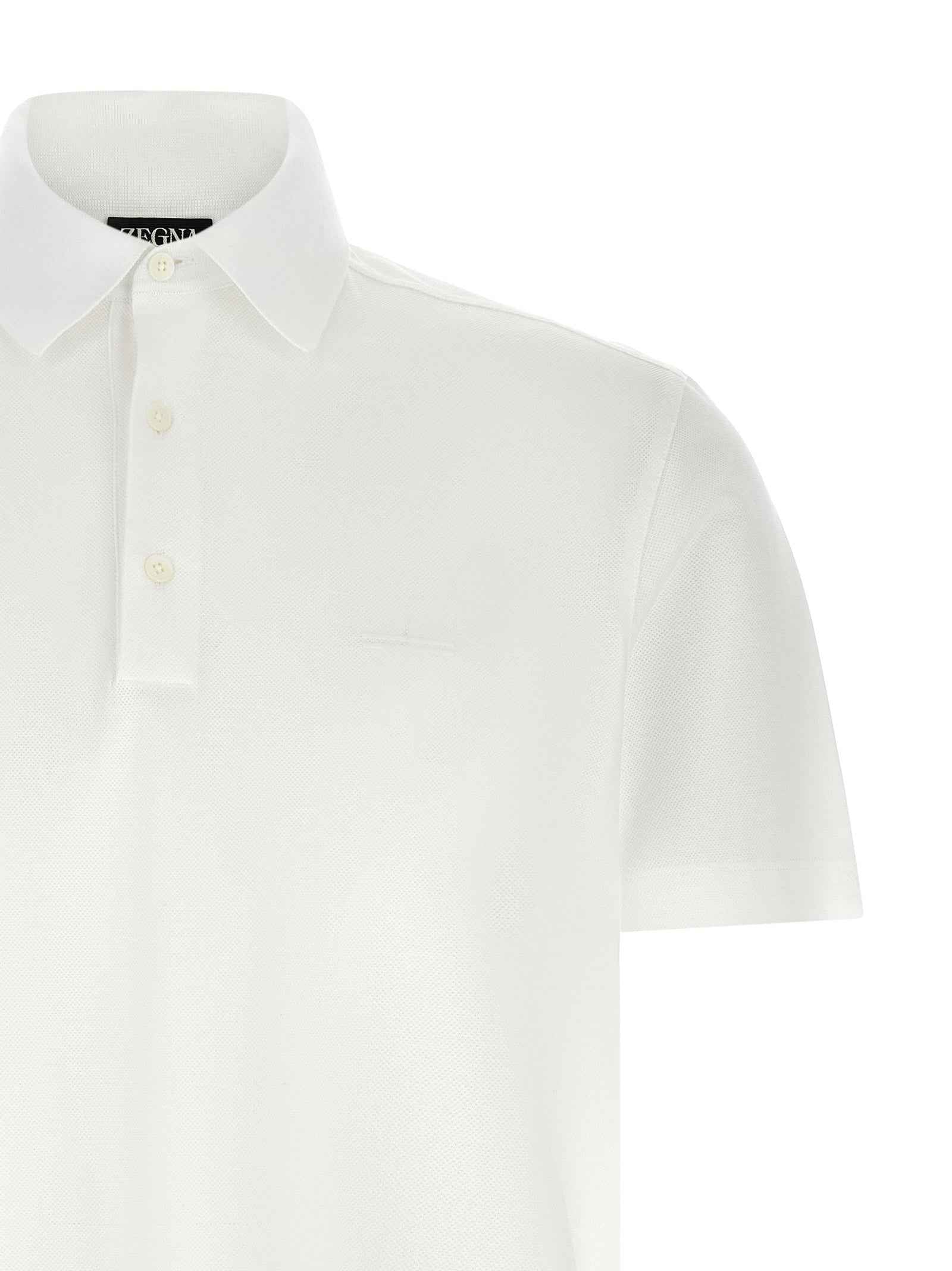 White Cotton Polo Shirt