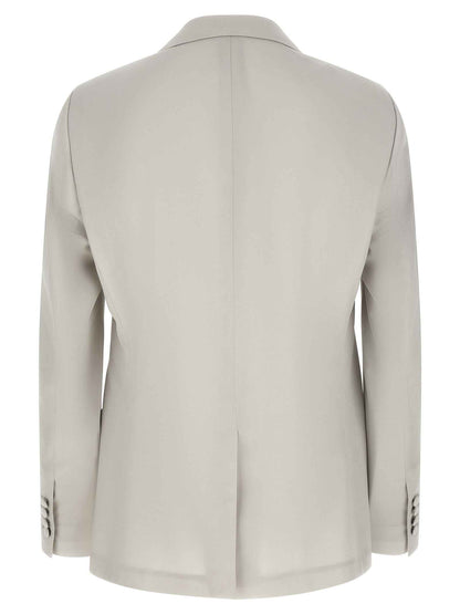 Gray Virgin Wool Blazer