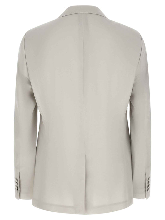 Gray Virgin Wool Blazer