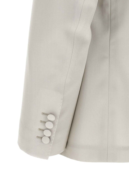 Gray Virgin Wool Blazer