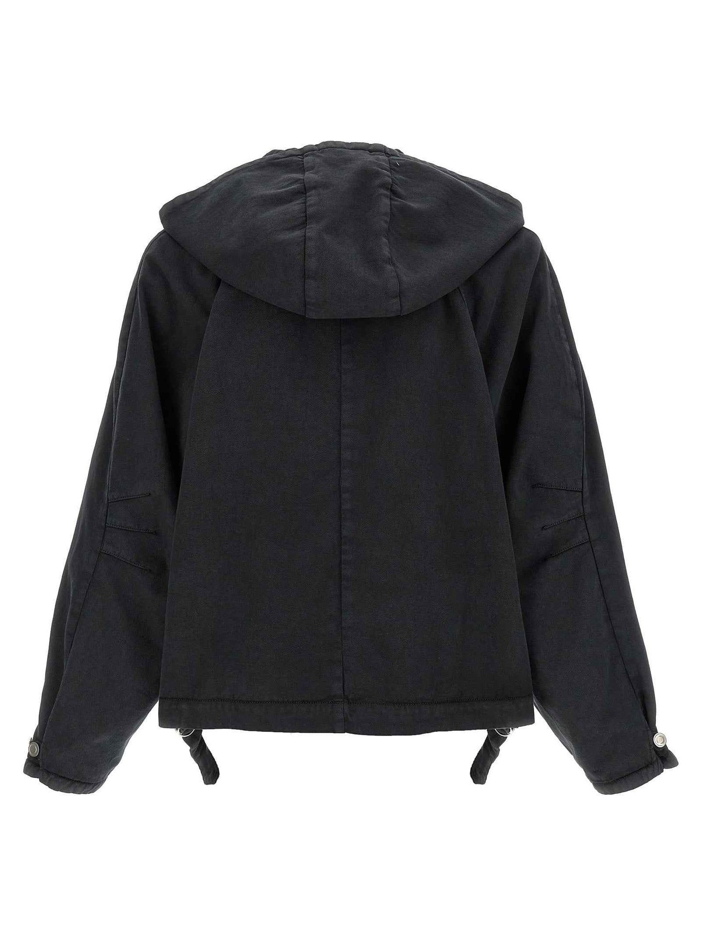 Black Cotton Shell Jacket