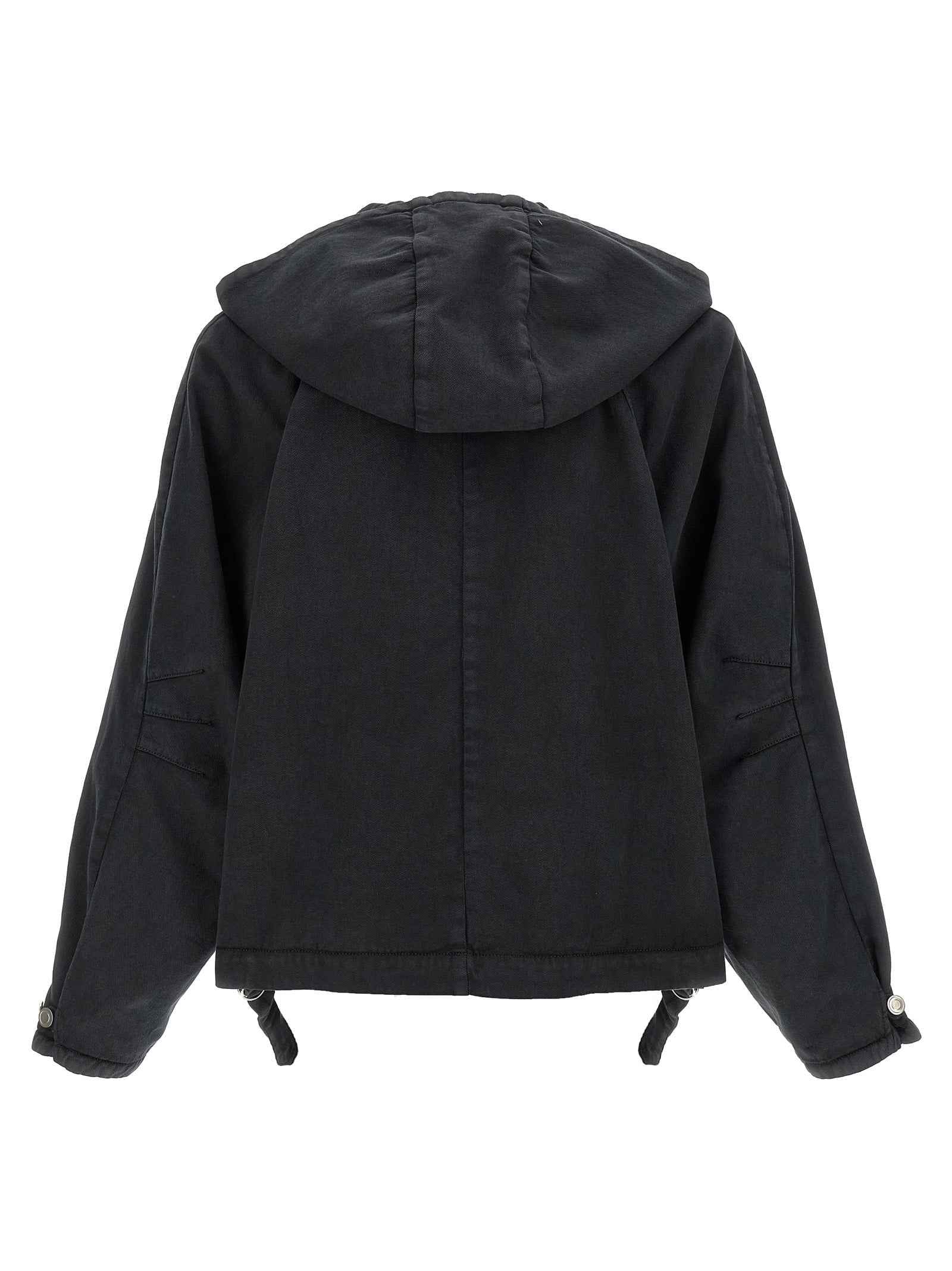 Black Cotton Shell Jacket