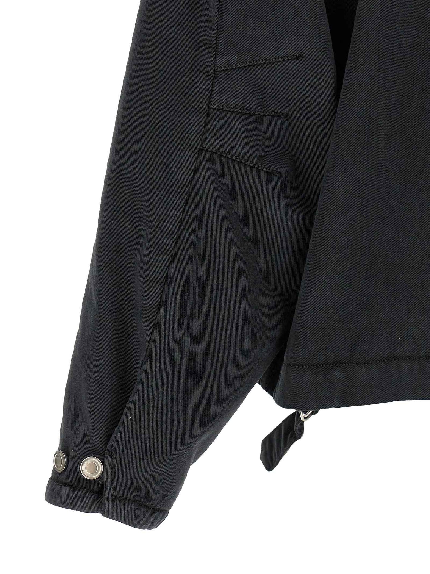 Black Cotton Shell Jacket