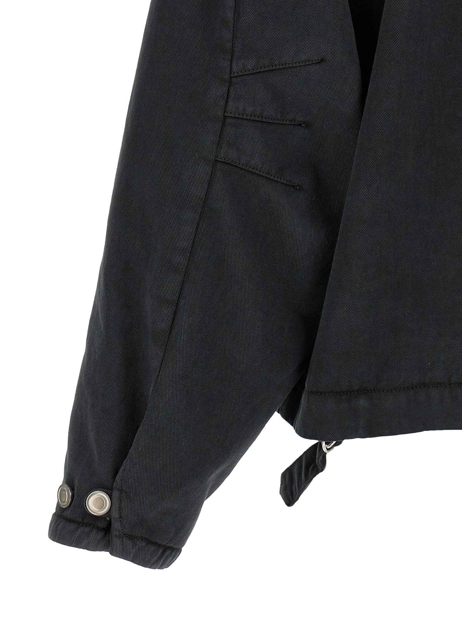 Black Cotton Shell Jacket