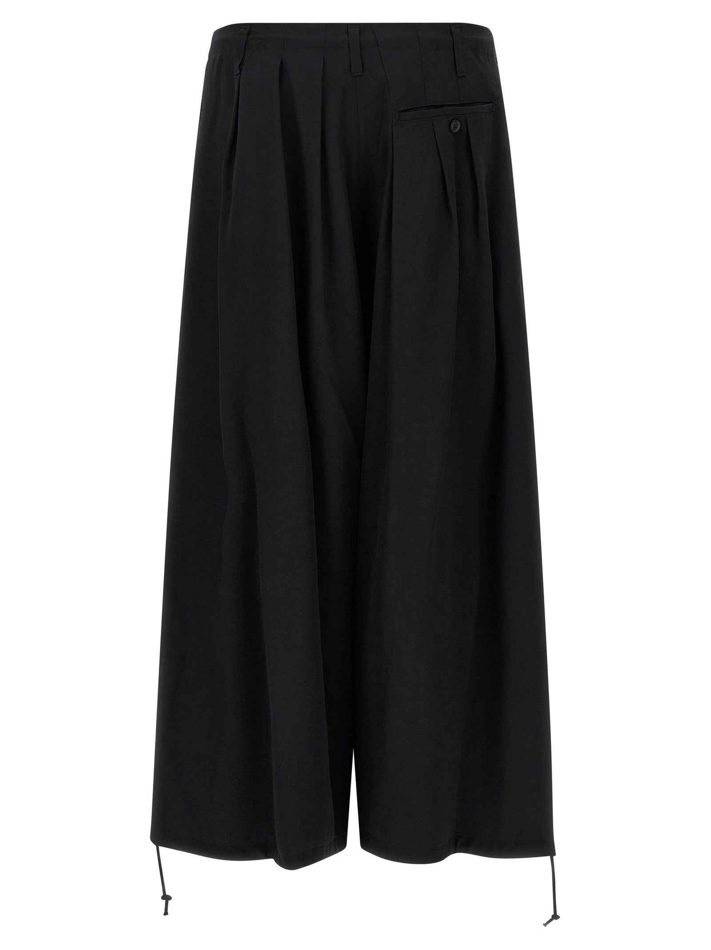 Black Triacetate Casual Pants