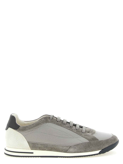 Gray Nubuc Leather Sneakers