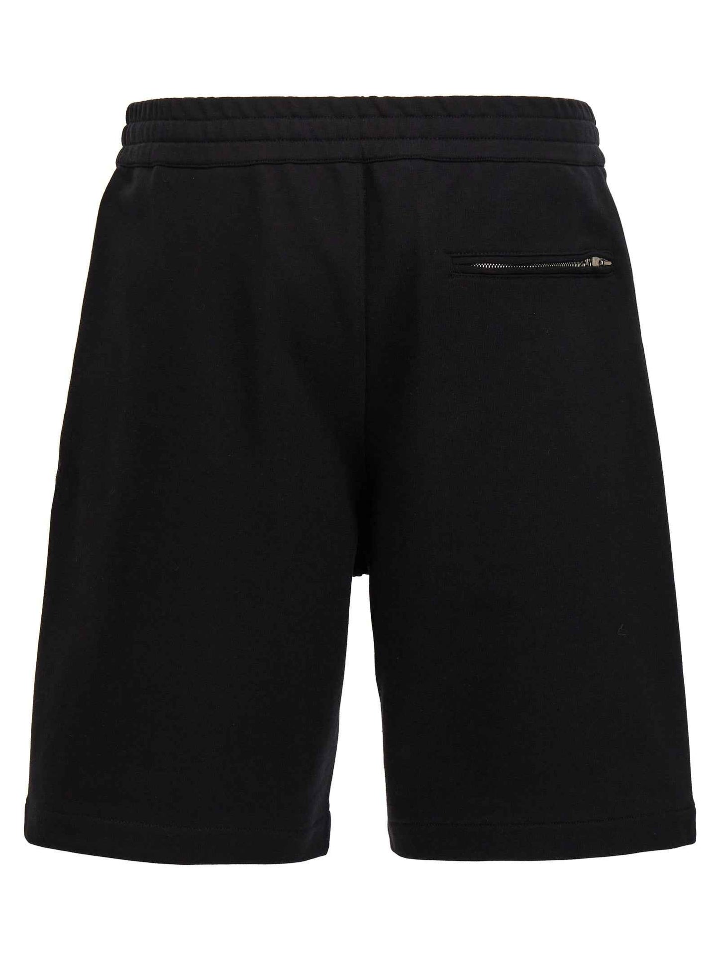 Black Cotton Bermuda Shorts