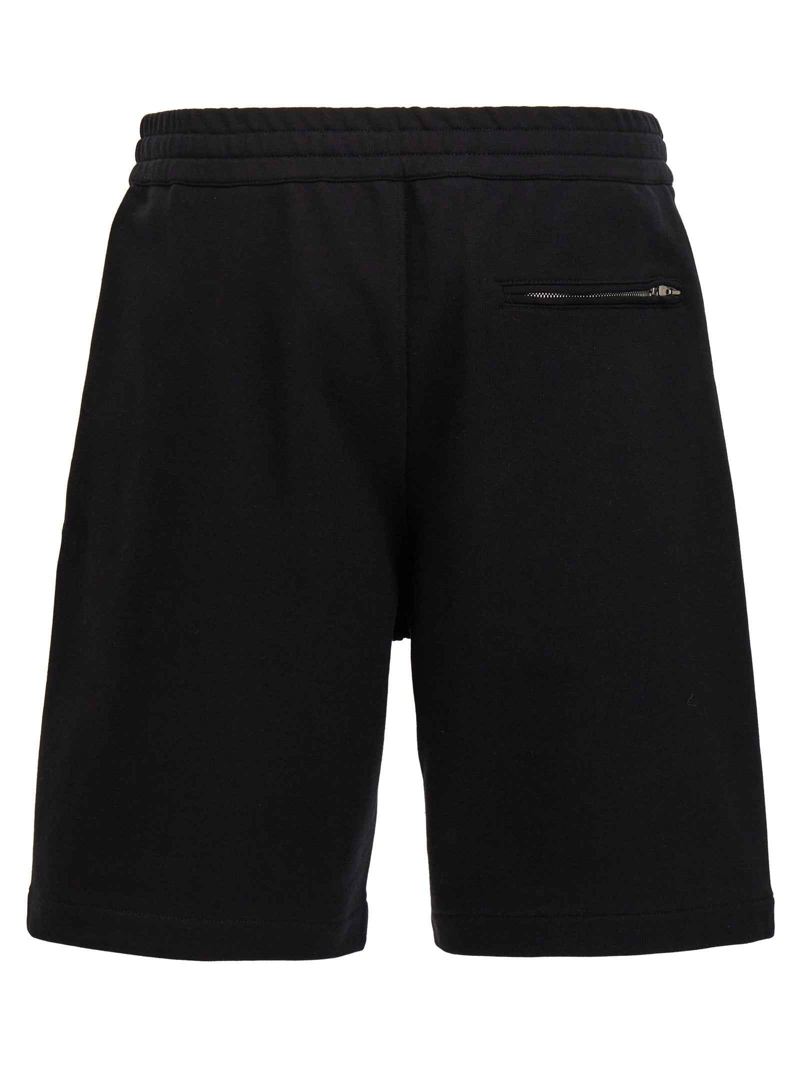 Black Cotton Bermuda Shorts
