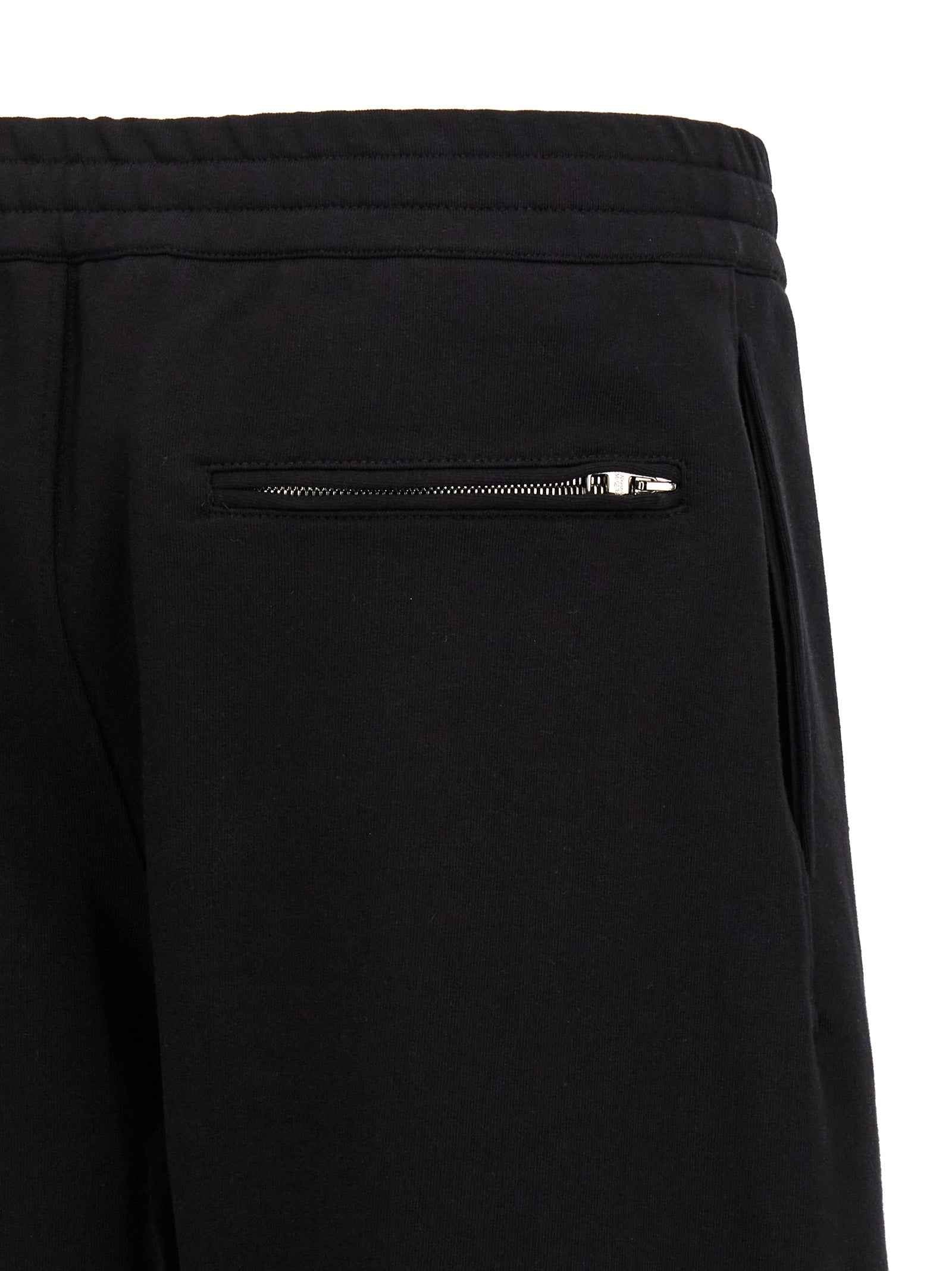 Black Cotton Bermuda Shorts