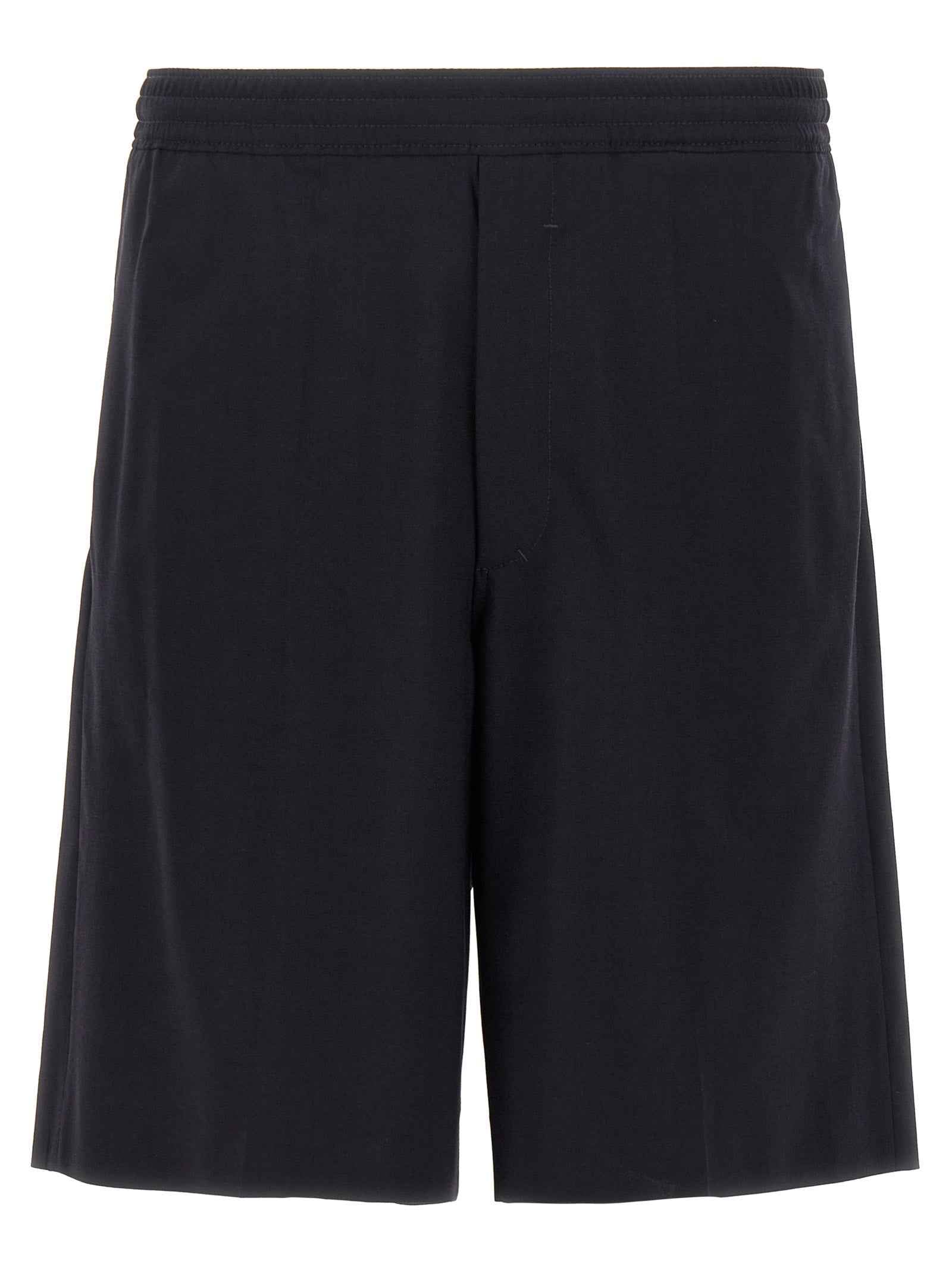 Blue Elastane Bermuda Shorts