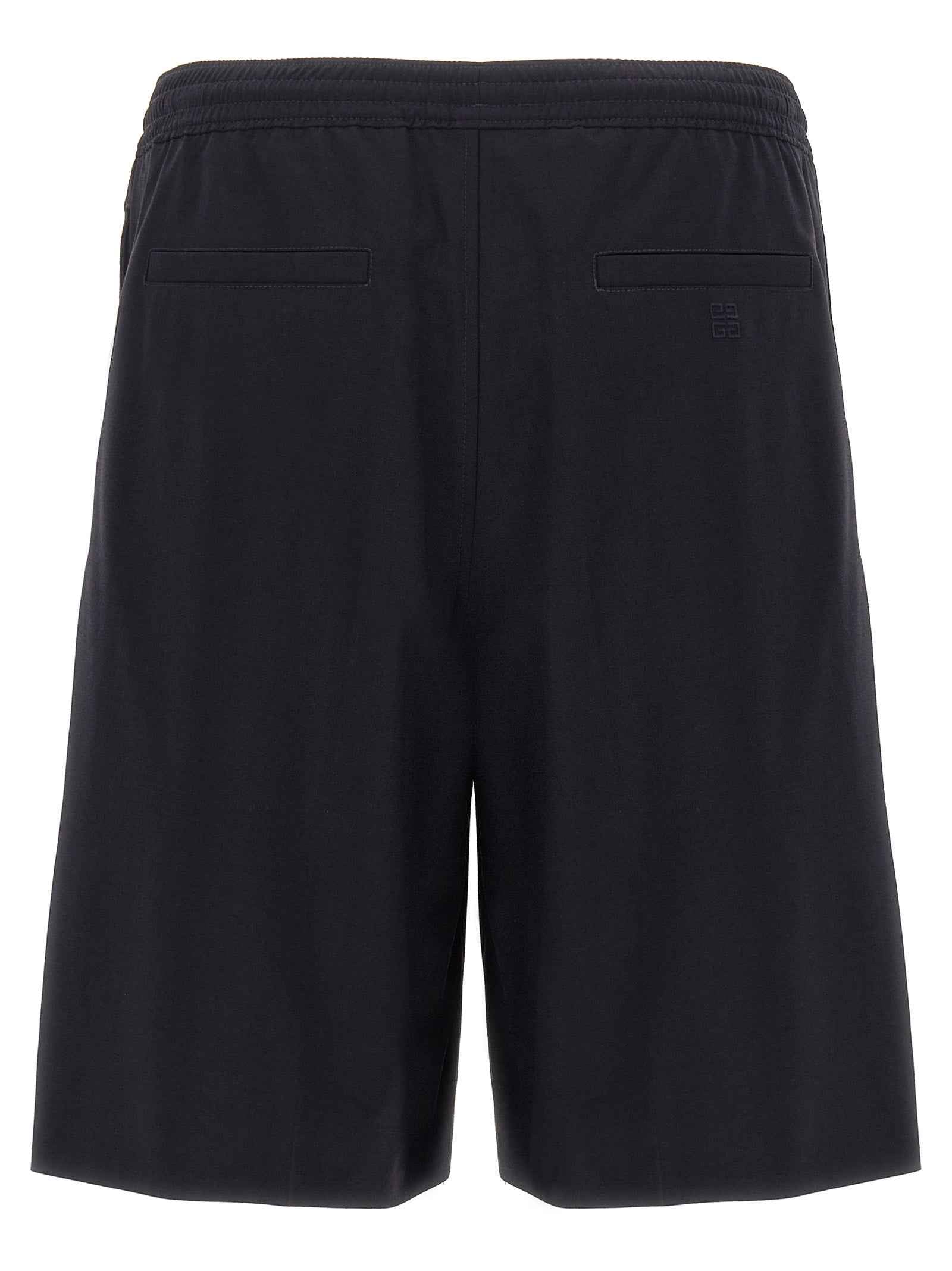 Blue Elastane Bermuda Shorts