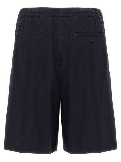Blue Elastane Bermuda Shorts