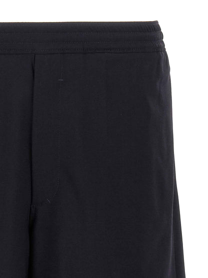 Blue Elastane Bermuda Shorts