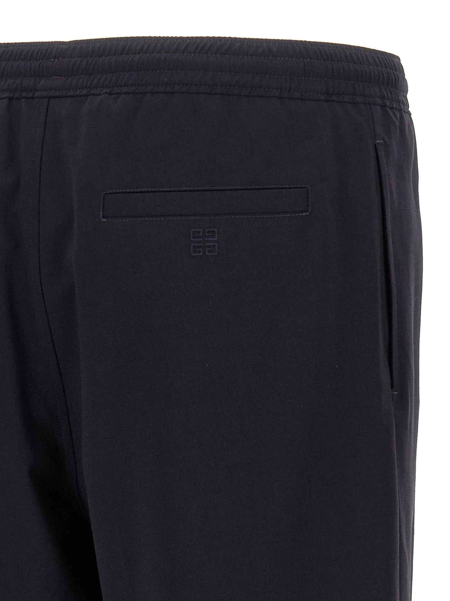 Blue Elastane Bermuda Shorts
