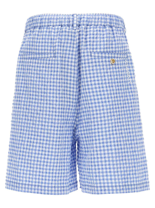 Blue Polyamide Bermuda Shorts