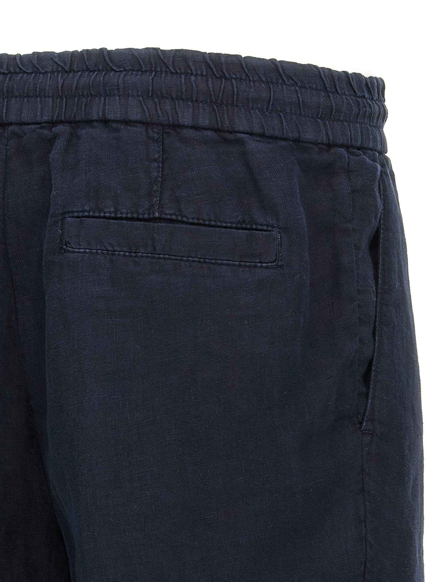 Blue Linen Bermuda Shorts