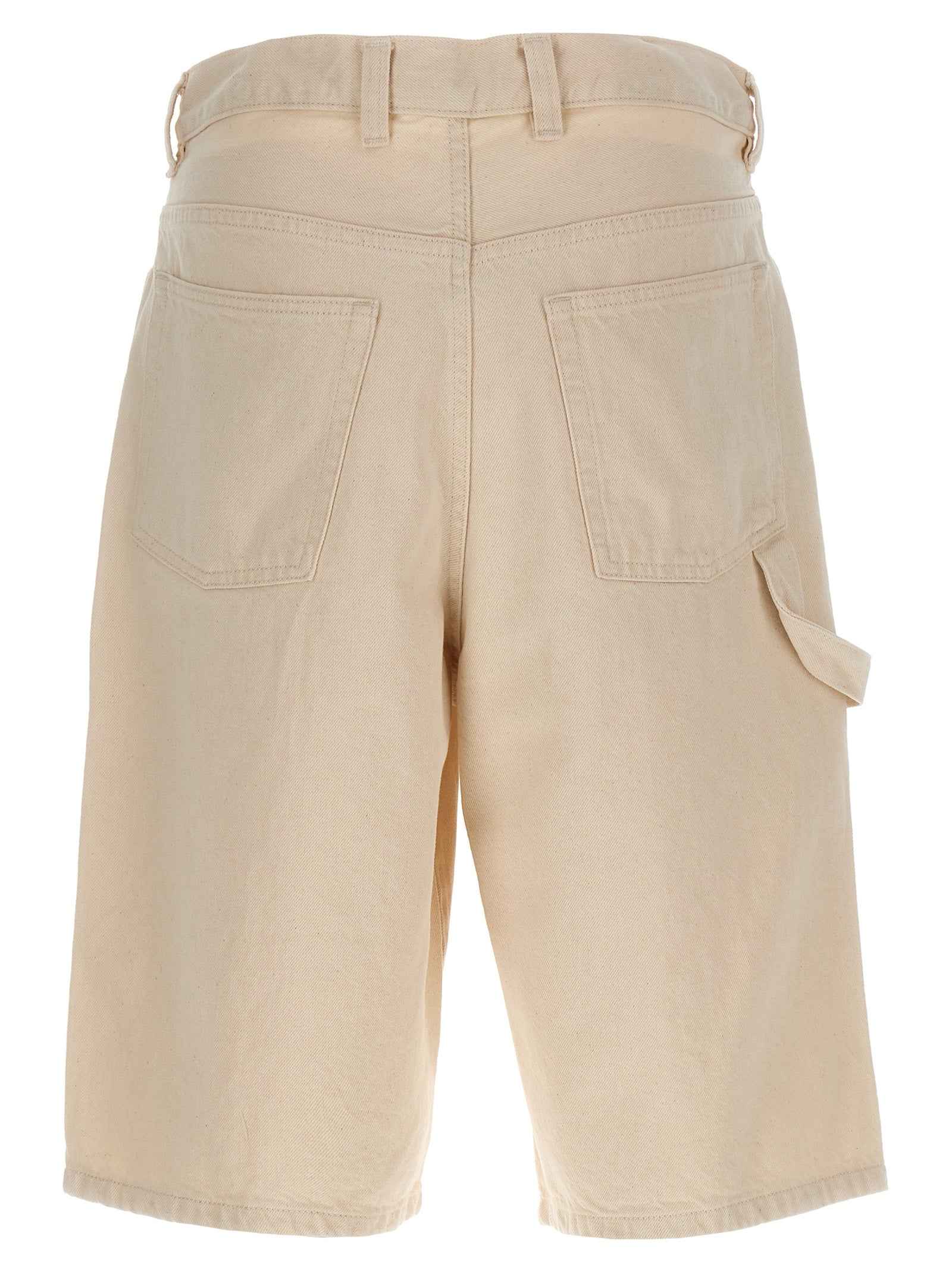 Beige Cotton Bermuda Shorts