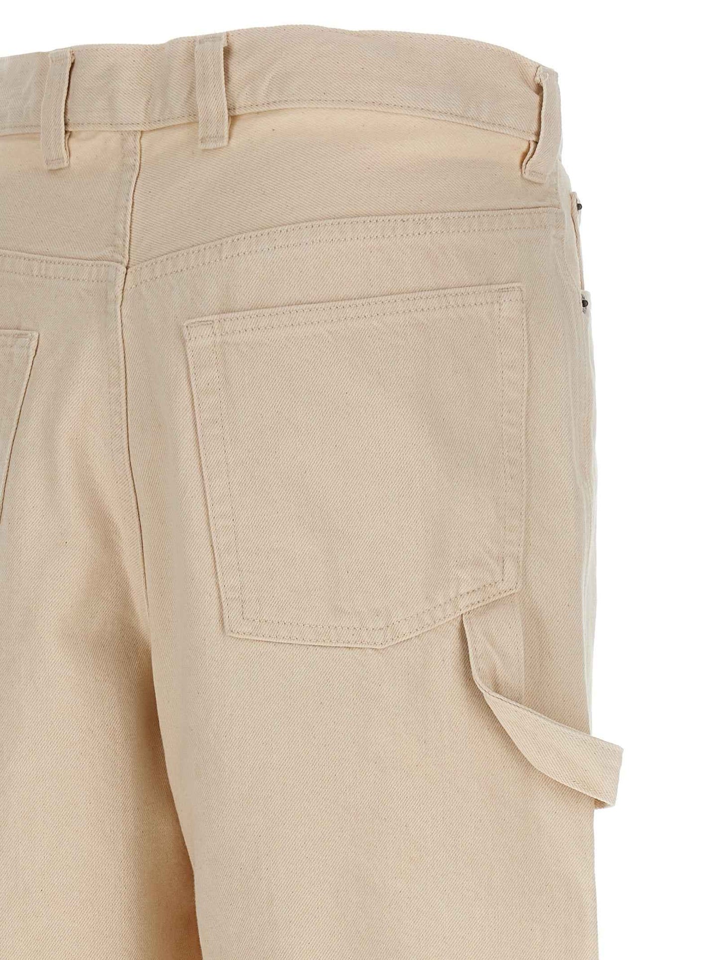 Beige Cotton Bermuda Shorts