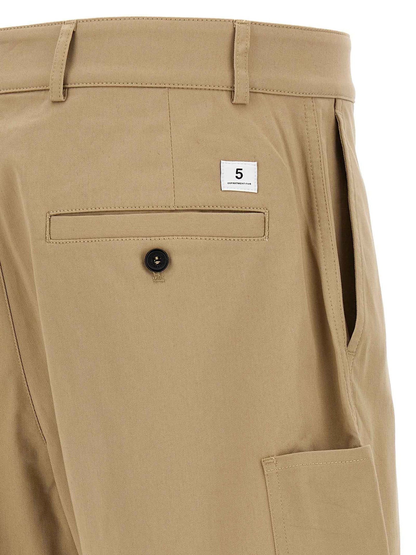 Beige Cotton Bermuda Shorts