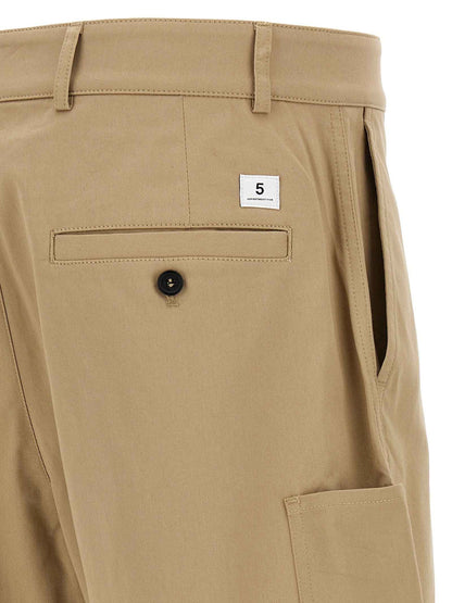 Beige Cotton Bermuda Shorts