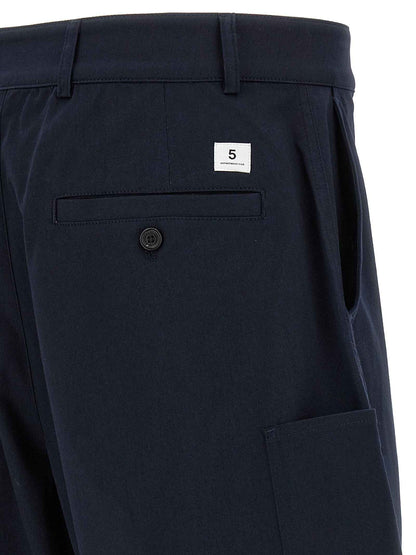 Blue Cotton Bermuda Shorts