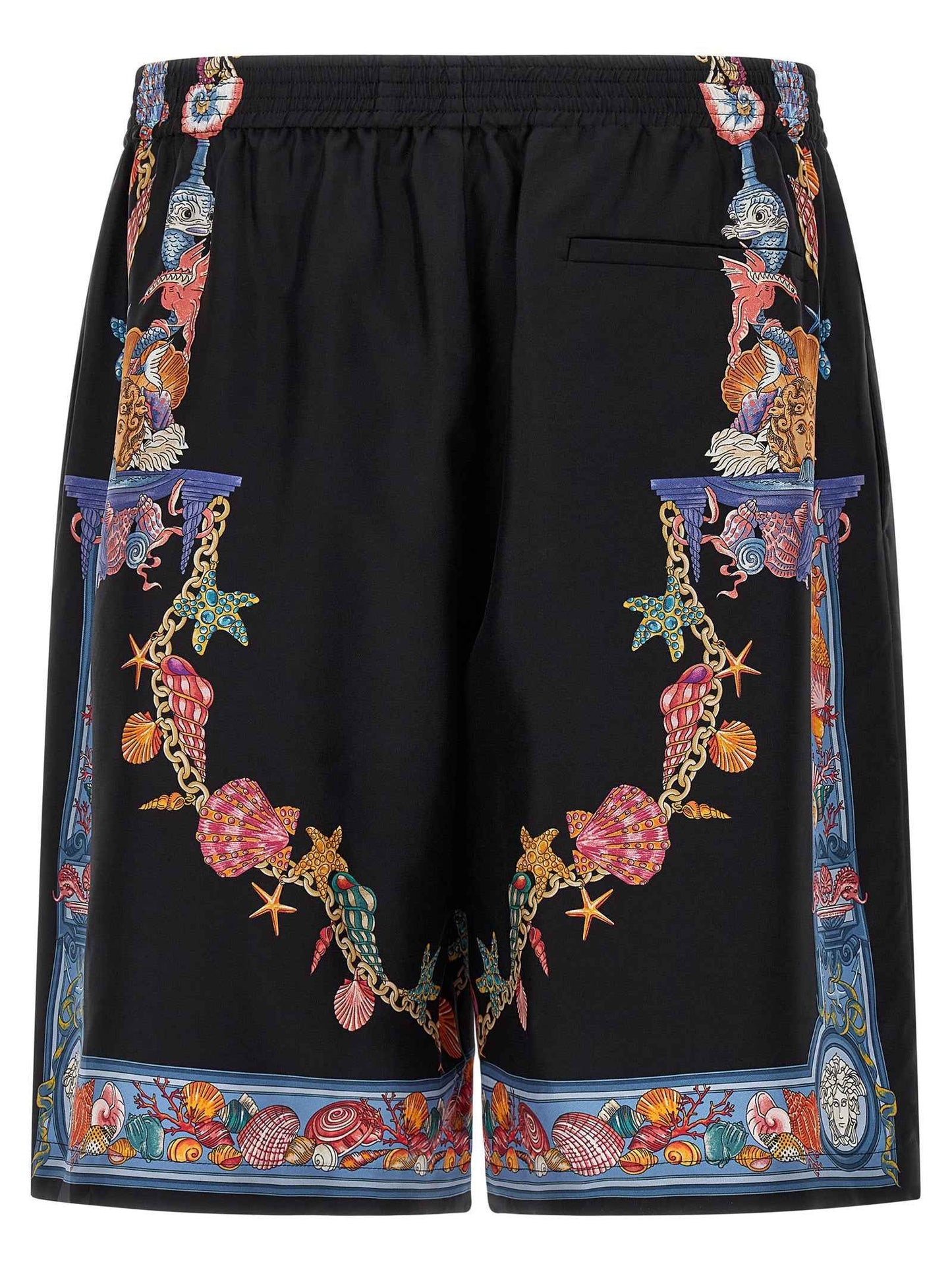 Multicolor Silk Bermuda Shorts
