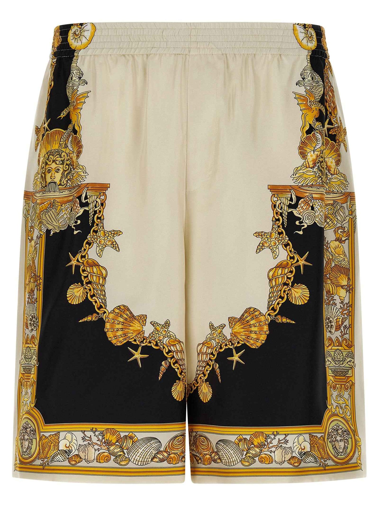 Multicolor Silk Bermuda Shorts
