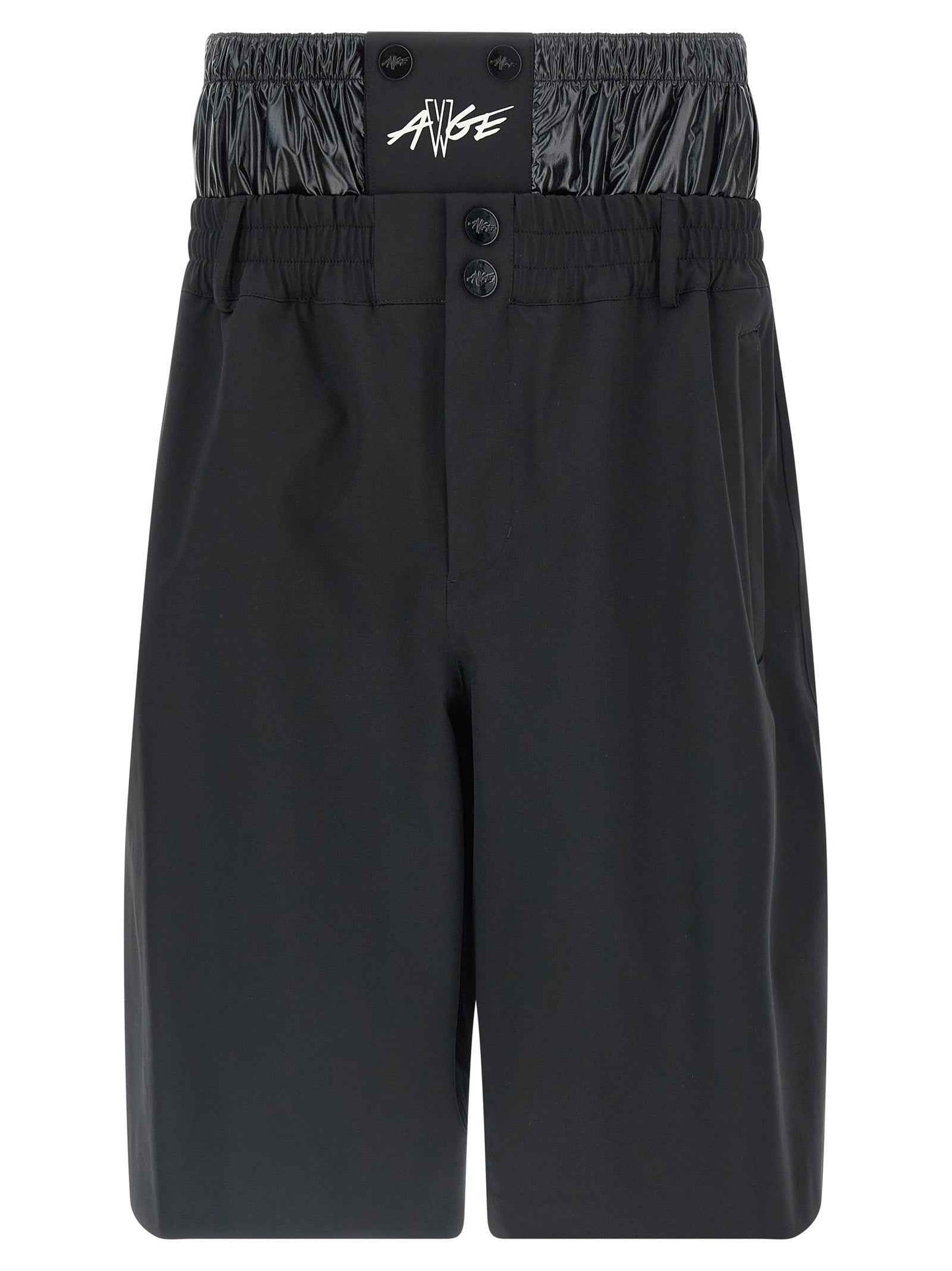 Black Polyamide Bermuda Shorts