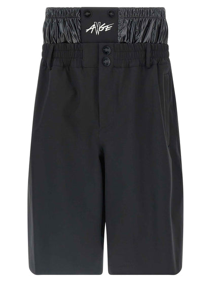 Black Polyamide Bermuda Shorts