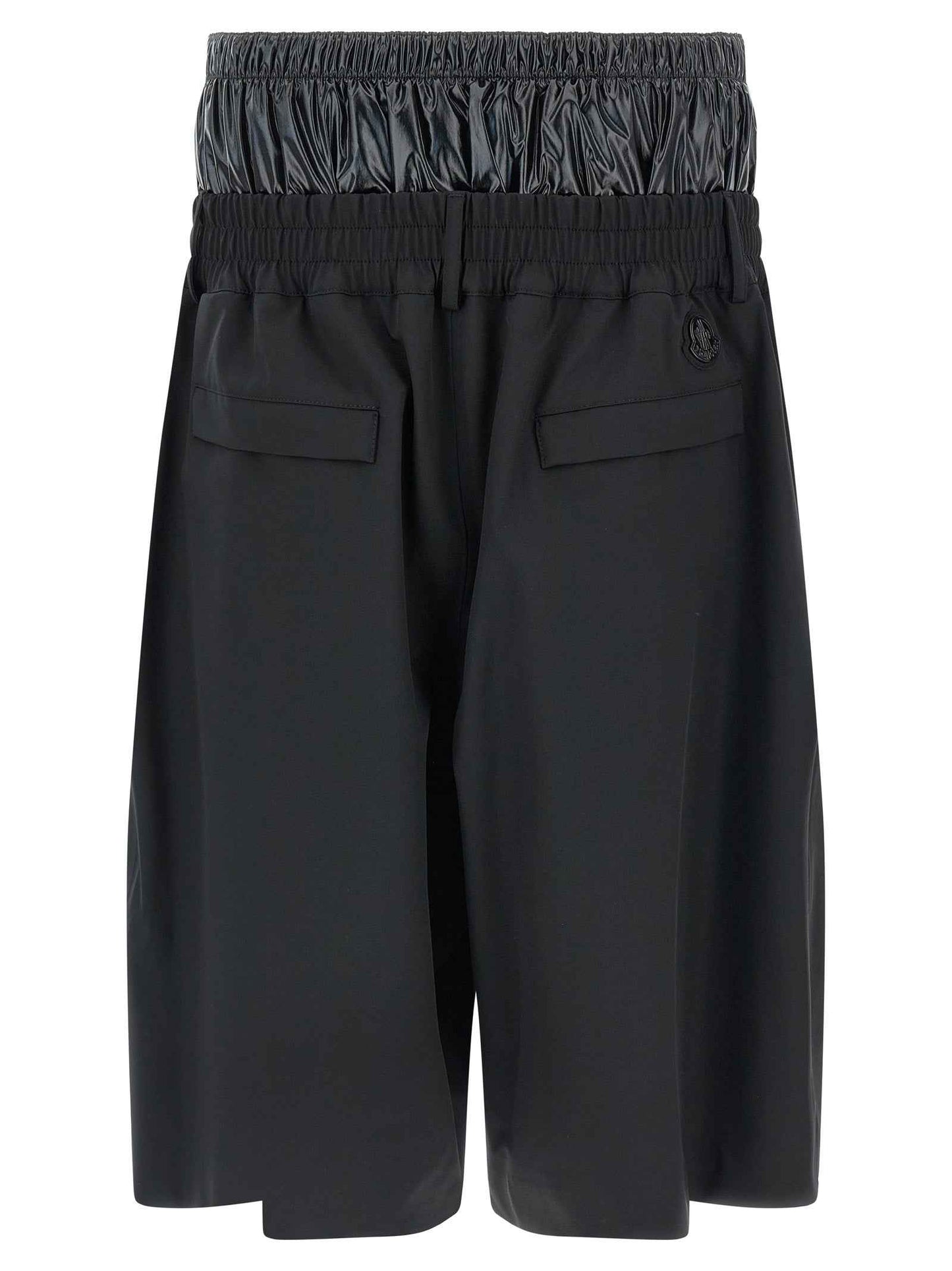 Black Polyamide Bermuda Shorts