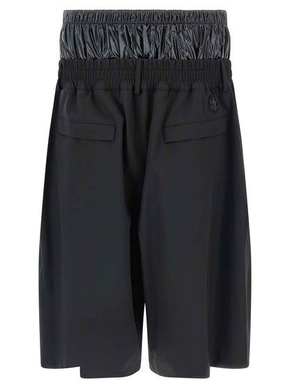 Black Polyamide Bermuda Shorts