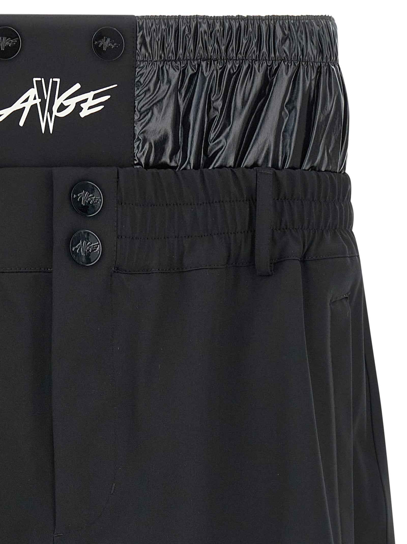 Black Polyamide Bermuda Shorts