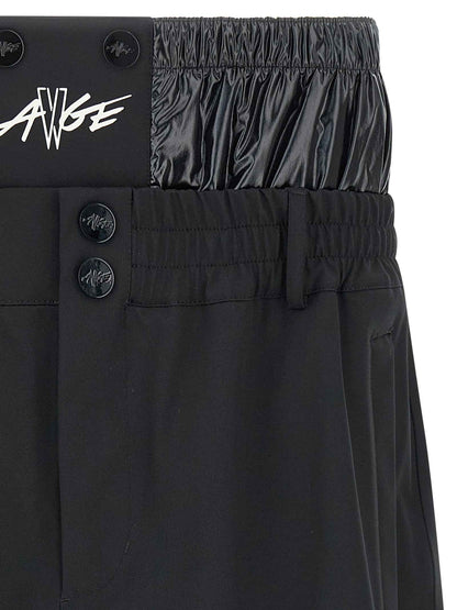 Black Polyamide Bermuda Shorts