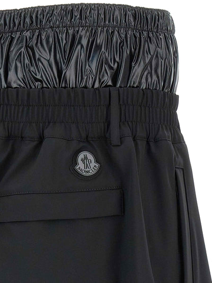 Black Polyamide Bermuda Shorts