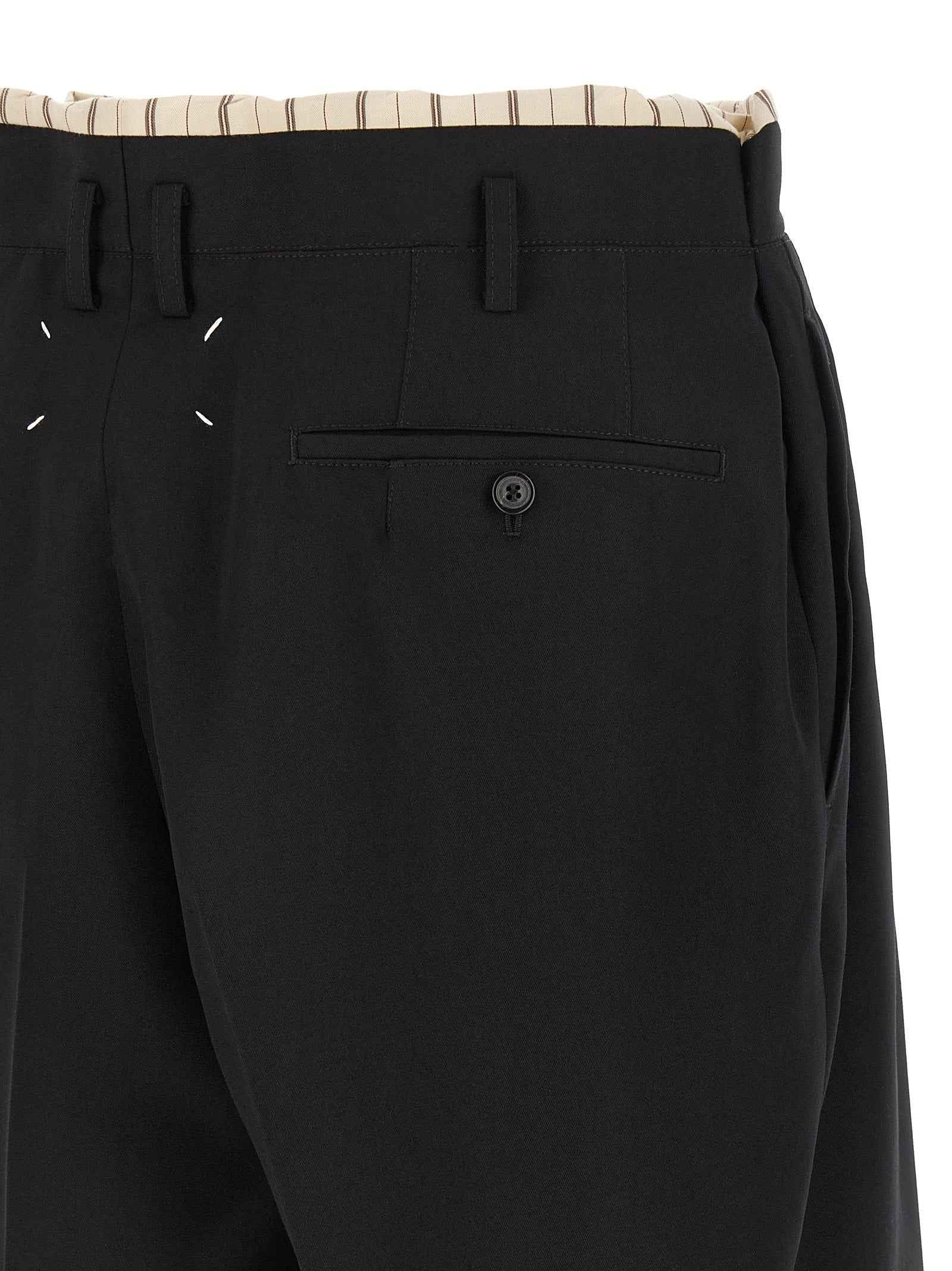 Black Wool Bermuda Shorts