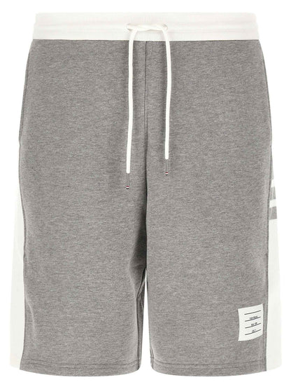 Gray Cotton Bermuda Shorts