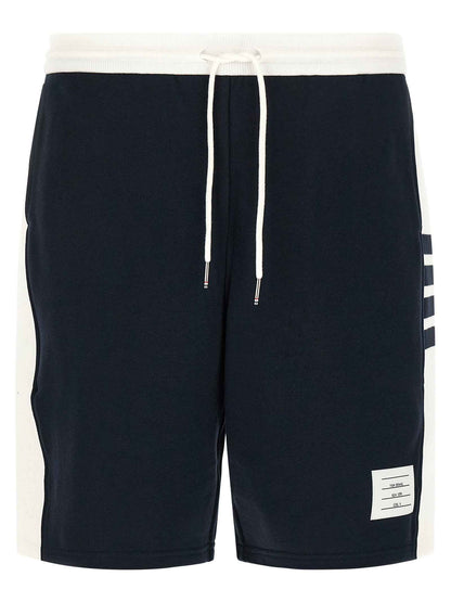 Blue Cotton Bermuda Shorts
