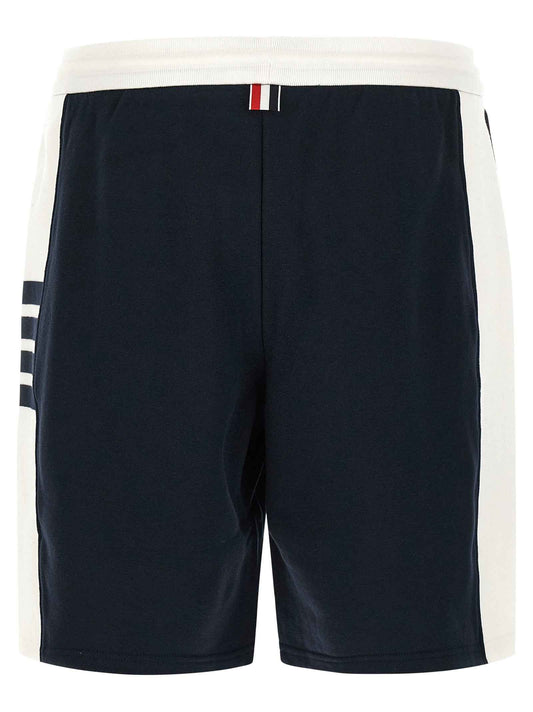 Blue Cotton Bermuda Shorts