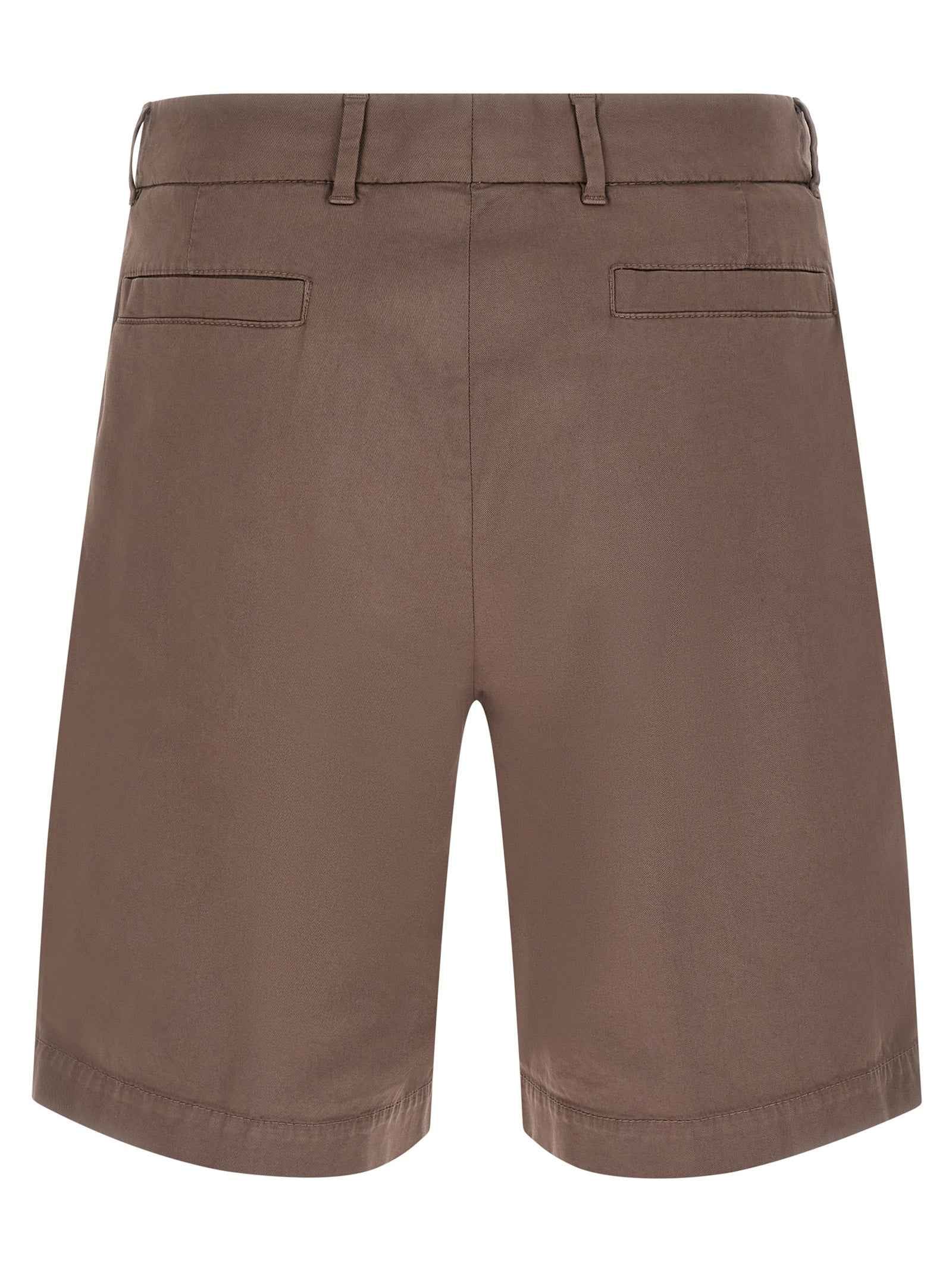 Brown Cotton Bermuda Shorts